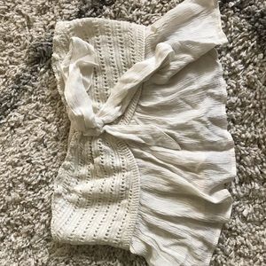 Cream/white colored Crop top from American eagle